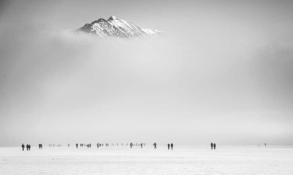 Misty Mountain Trek by Ales Krivec — canvas wall art