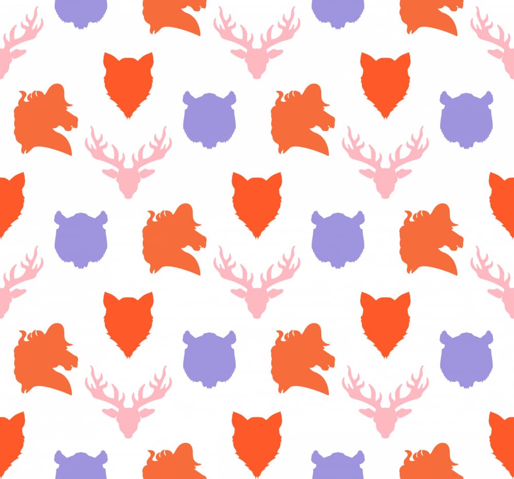Wild Animal Silhouettes by Marika Barsrsind — canvas wall art
