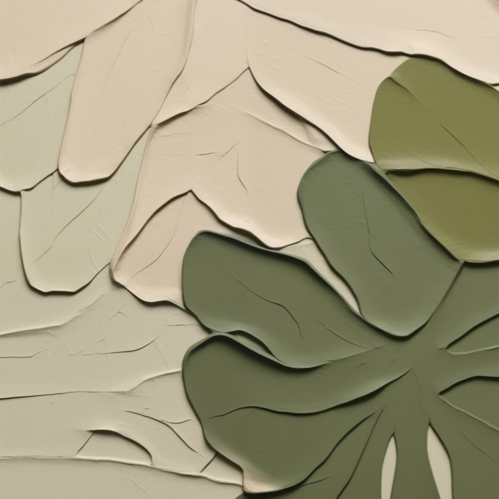 Calm Botanical Shapes by Alma — canvas wall art