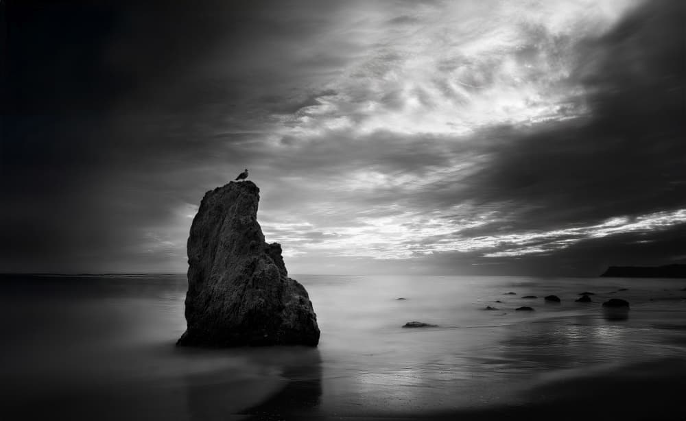 Dramatic Coastal Solitude by NanZ — canvas wall art