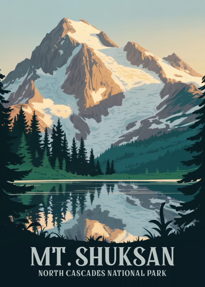 Mt Shuksan Reflection by Andreas Magnusson — canvas wall art