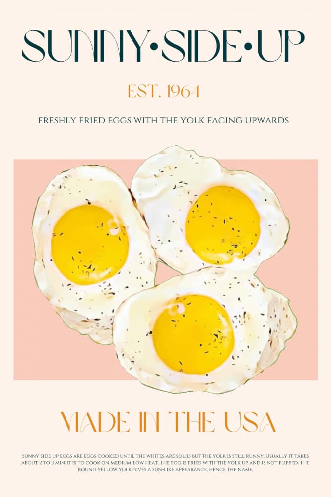 Sunny Side Up Breakfast by Nazma Khokhar — canvas wall art