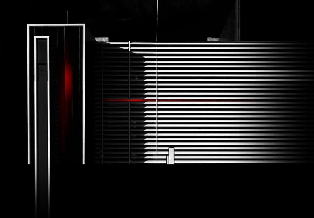 Geometric Red Glow by Erhard Batzdorf — canvas wall art