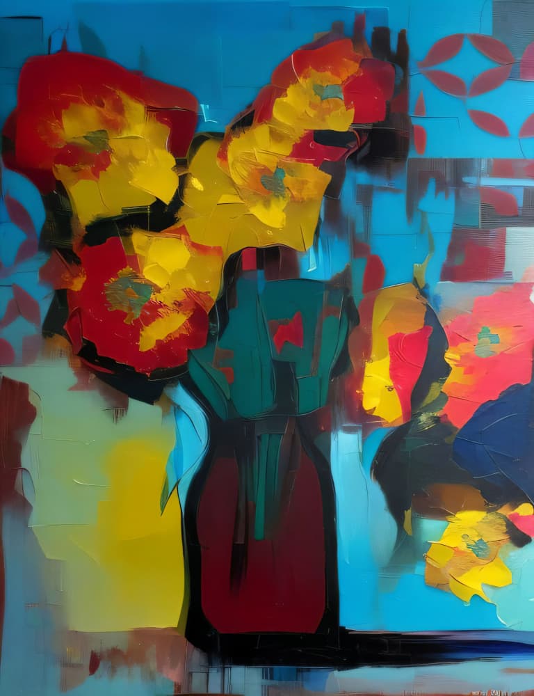 Vibrant Floral Still Life by Cicero Spin — canvas wall art