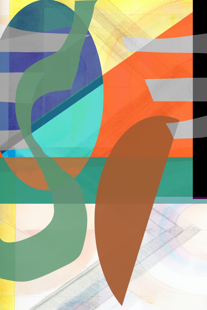 Vibrant Abstract Forms by cartissi — canvas wall art