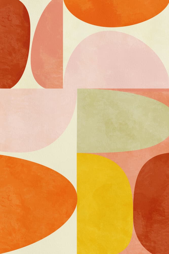 Warm Pastel Geometry by Ana Rut Bre — canvas wall art