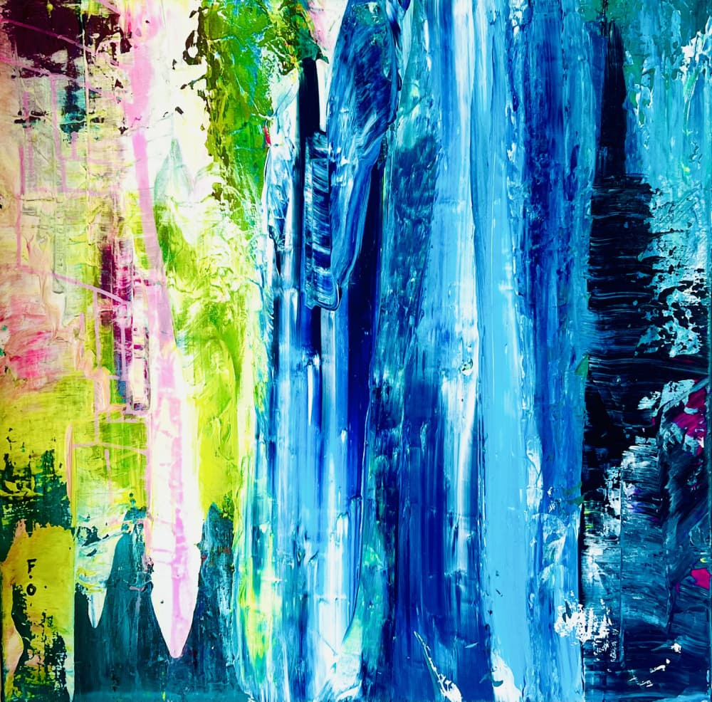 Vibrant Flowing Abstract by Fredrik Olsen — canvas wall art