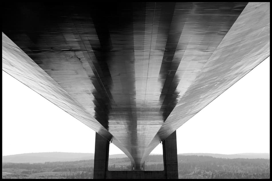 Modern Bridge Perspective by Bror Johansson — canvas wall art