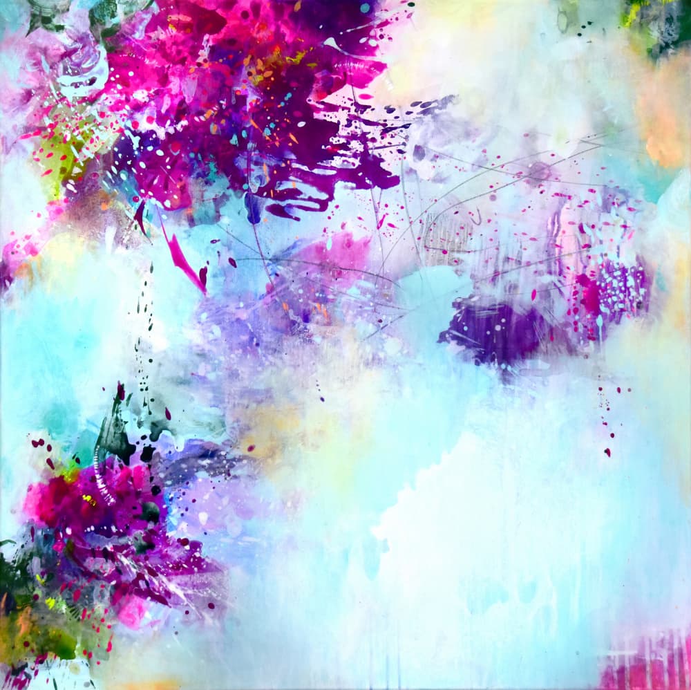Vibrant Abstract Splashes by Kirsten Handelmann — canvas wall art