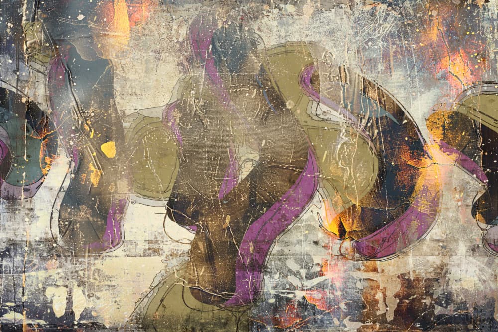 Distressed Organic Rhythm by Rafal Kulik — canvas wall art