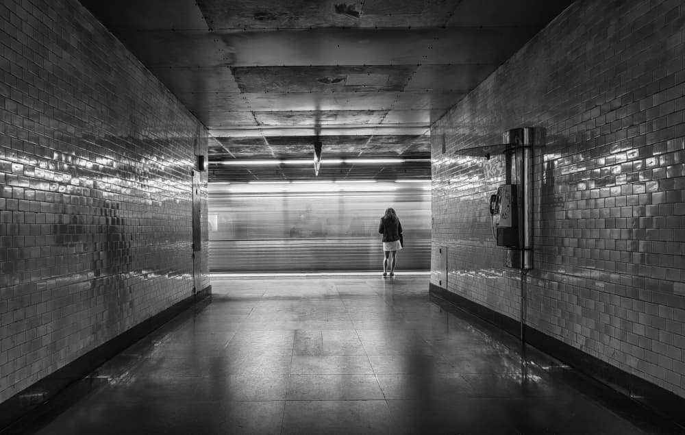 Subway Station Motion by Fernando Abreu — canvas wall art