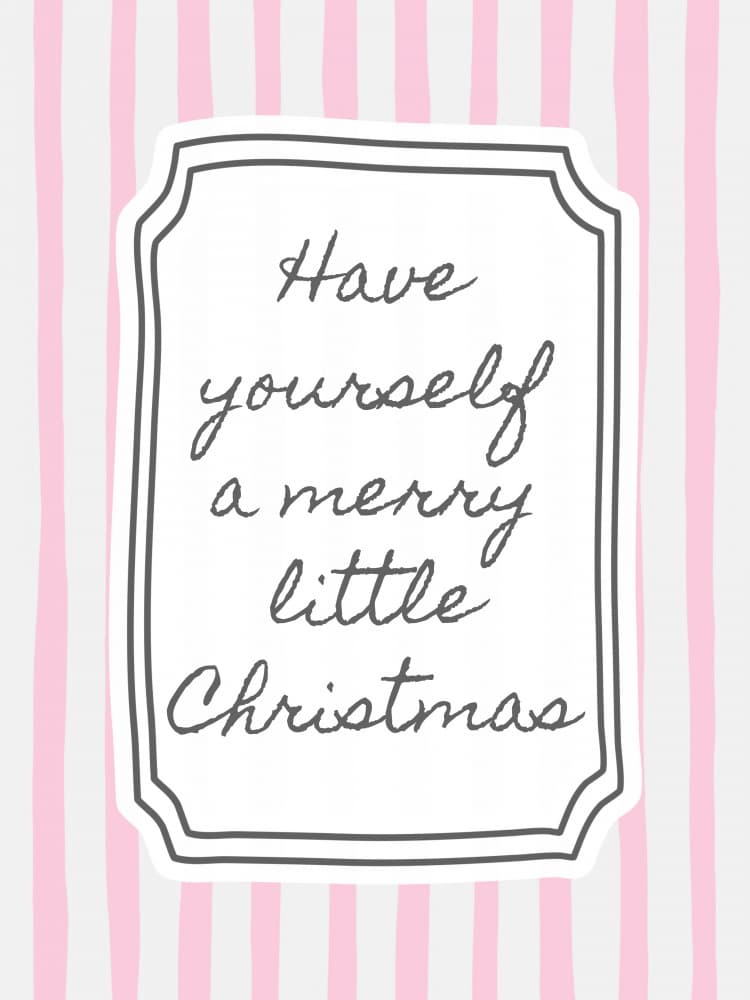 Merry Little Christmas Script by Jolly and Dash — canvas wall art