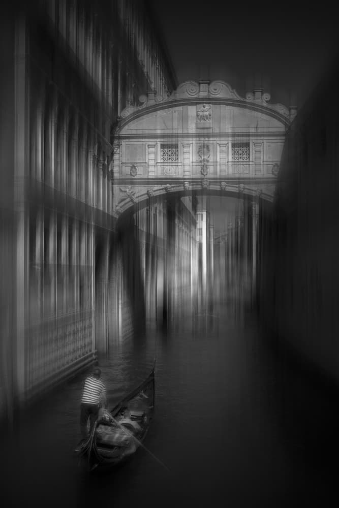 Venice Gondola Bridge by Sonya Liu — canvas wall art