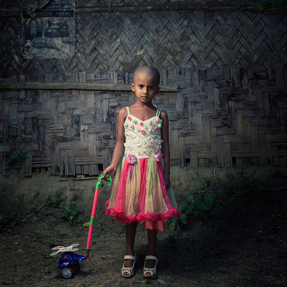 Little Girl's Gaze by Haitham AL Farsi — canvas wall art