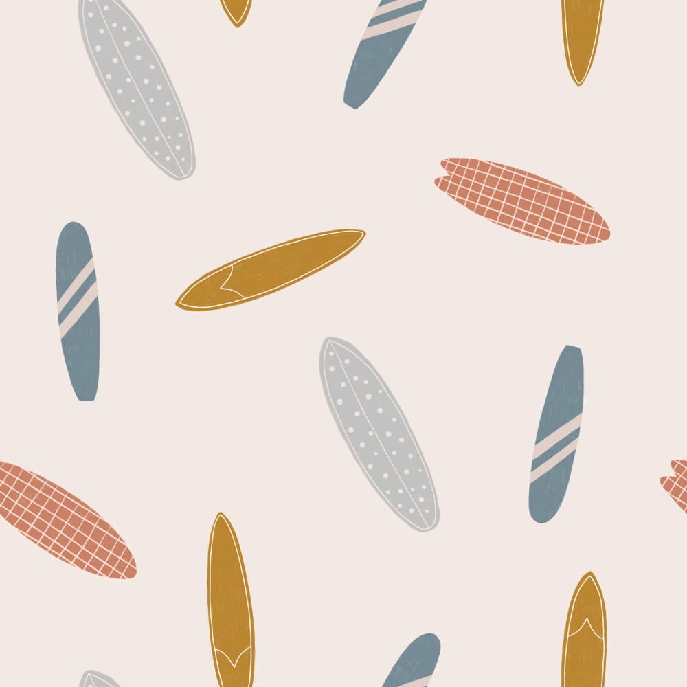 Retro Surfboard Pattern by Menina Lisboa — canvas wall art