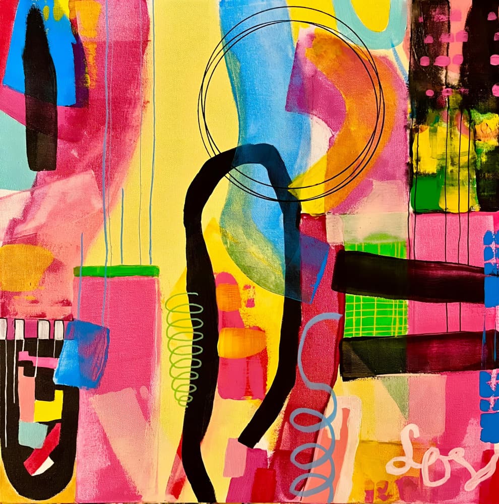 Colorful Abstract Shapes by Kajsa Bergström — canvas wall art