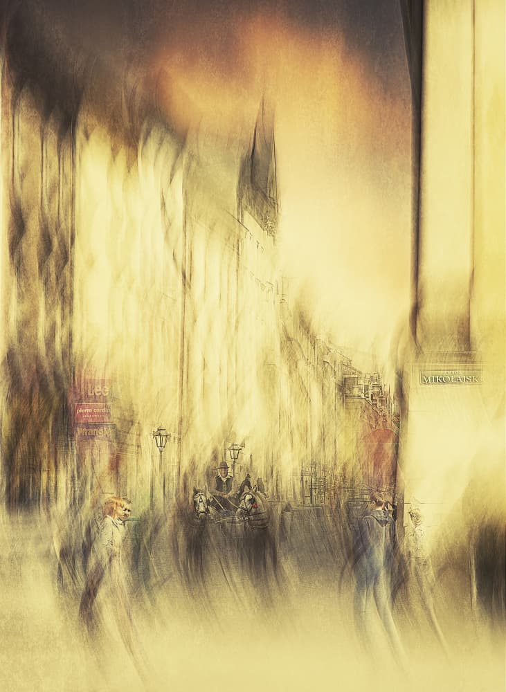Golden City Movement by Jan van der Linden — canvas wall art