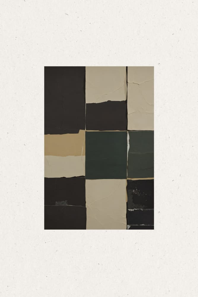 Textured Grid Harmony by THE MIUUS STUDIO — canvas wall art