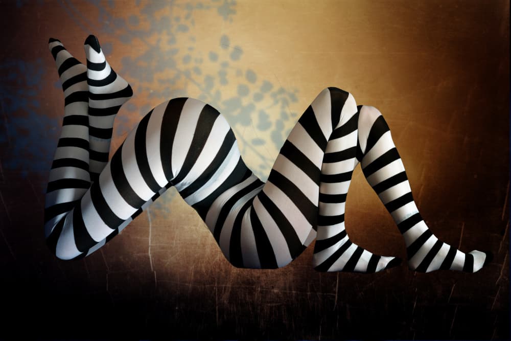 Dynamic Striped Form by Erhard Batzdorf — canvas wall art