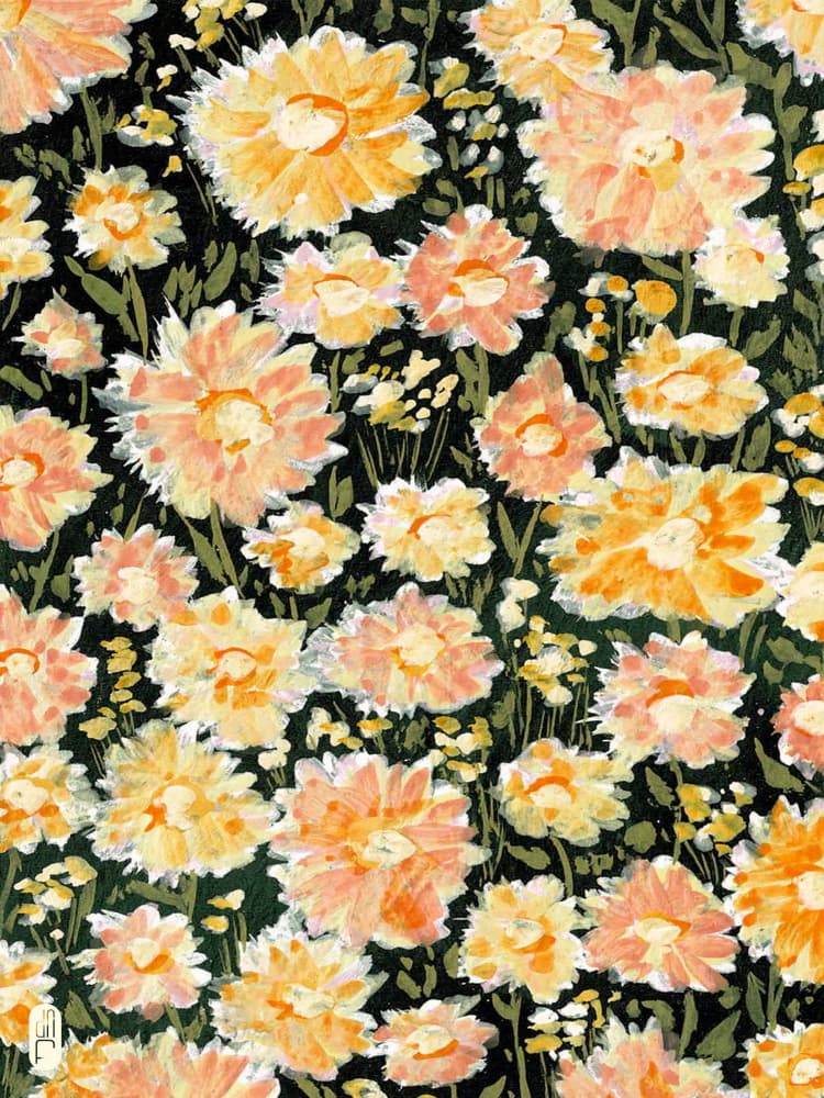 Vibrant Floral Impression by Dianne Nicole Fernando — canvas wall art