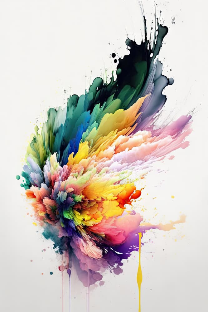 Dynamic Color Explosion by Mauro — canvas wall art