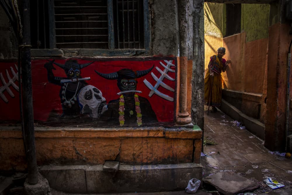 Cultural Alley Mural by Dipankar Paul — canvas wall art
