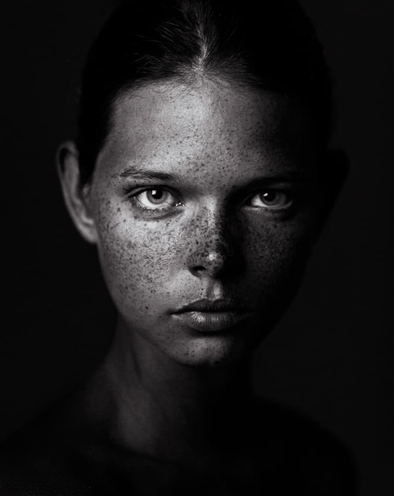 Mysterious Freckled Portrait by Danil Rudoi — canvas wall art