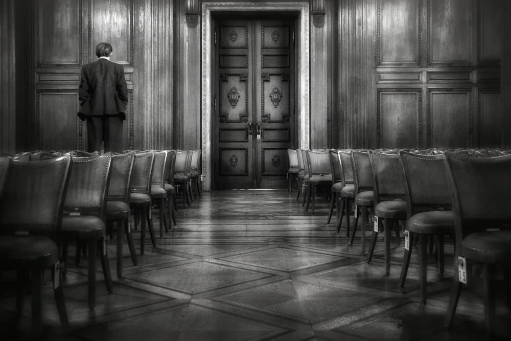 Solitary Man Empty Hall by Holger Droste — canvas wall art