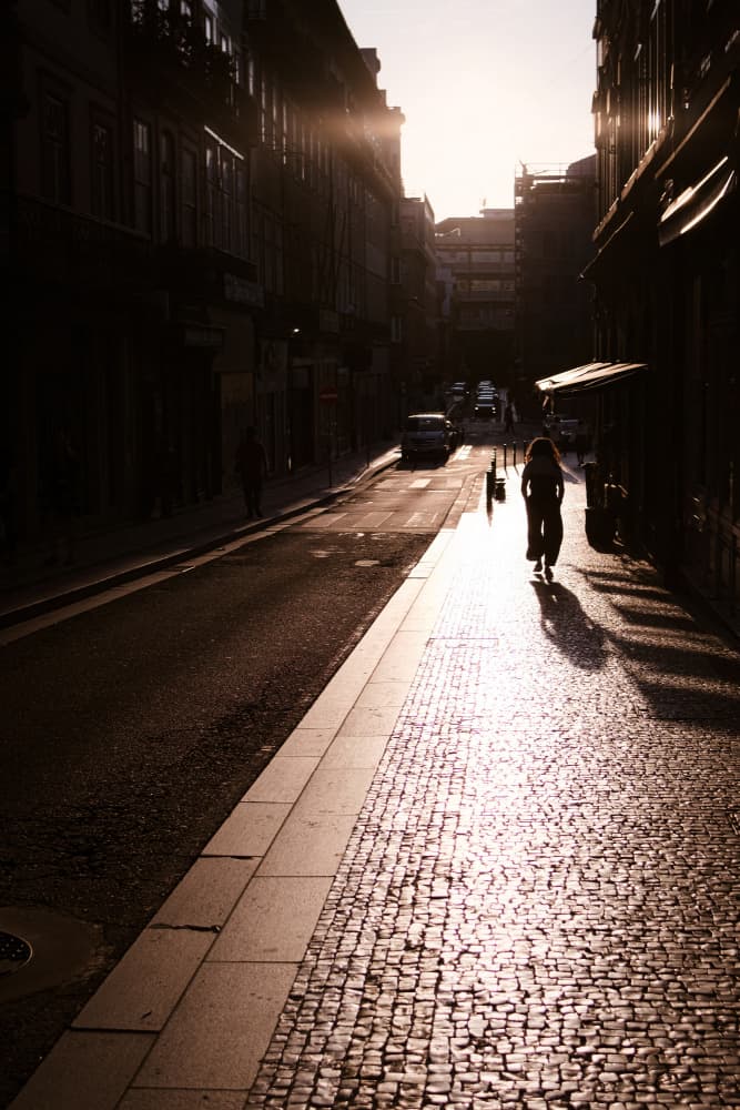Golden City Path by Vito Muolo — canvas wall art