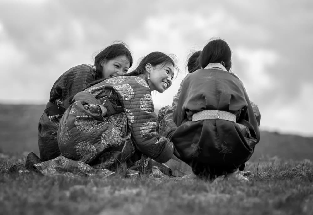 Joyful Women Smiling by AmandaLee — canvas wall art