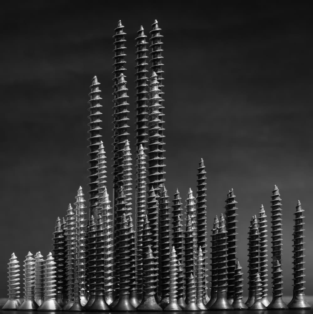 Industrial Screw Skyline by Giorgio Toniolo — canvas wall art