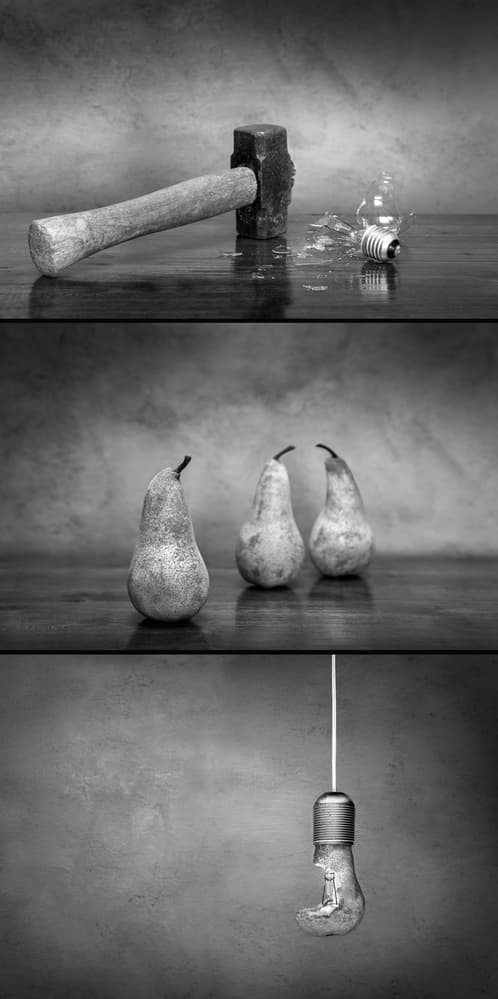 Broken Idea Pears by Giorgio Toniolo — canvas wall art
