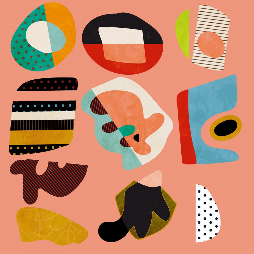 Minimal Shapes Bunte2 by Ana Rut Bre — canvas wall art