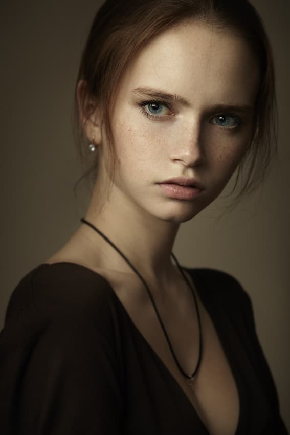 Serene Freckled Gaze by Valeriy Kasmasov — canvas wall art