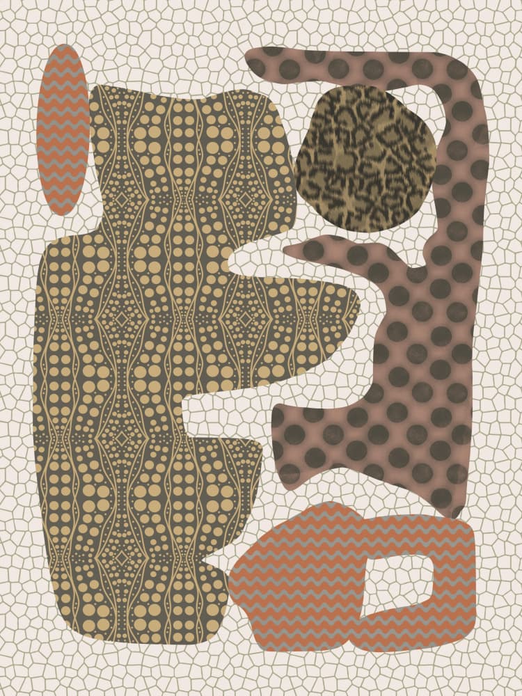 Earthy Patterned Shapes by Little Dean — canvas wall art