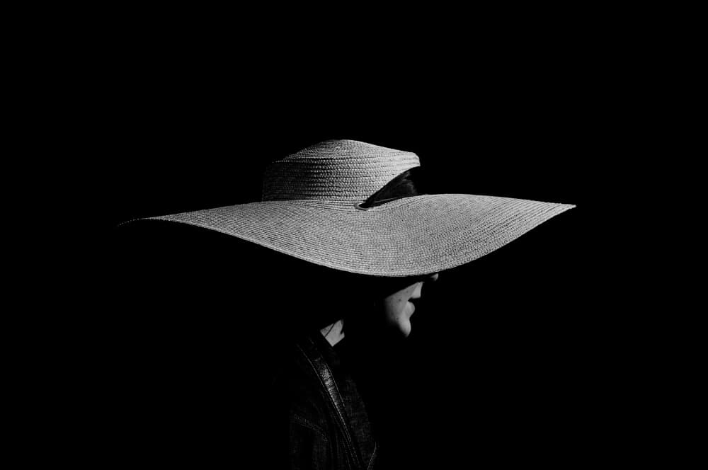Elegant Hat Profile by Antonio Grambone — canvas wall art