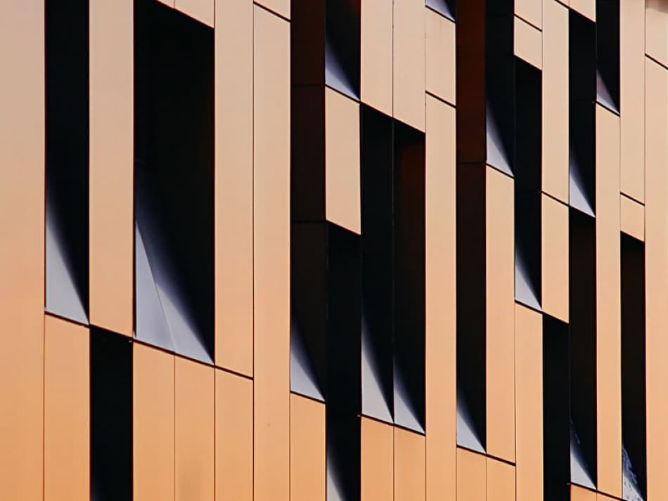 Orange Architectural Lines by Jeremy Holthuysen — canvas wall art