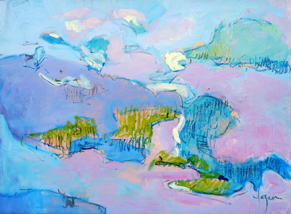 Abstract Pink Landscape by Dorothy Fagan — canvas wall art