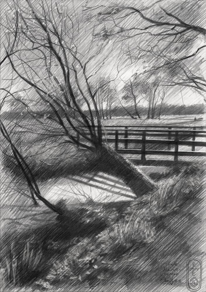 Rural Winter Landscape by Corné Akkers — canvas wall art