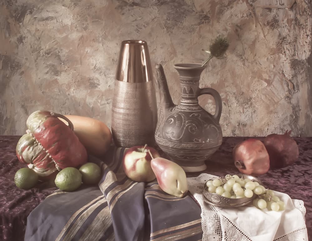 Rustic Still Life Harvest by UstinaGreen — canvas wall art