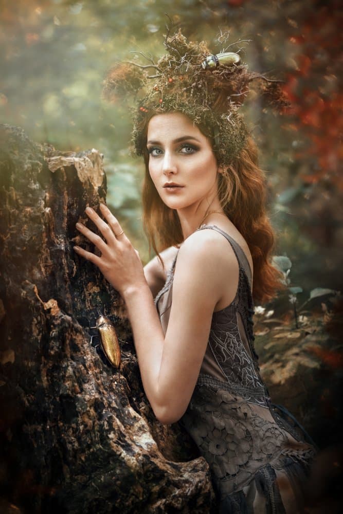 Mystical Woodland Woman by Siegart — canvas wall art