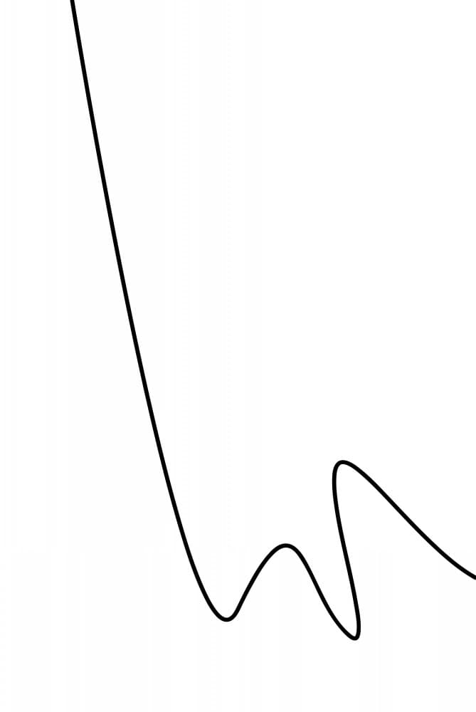 Dynamic Black Curve by Oju Design — canvas wall art