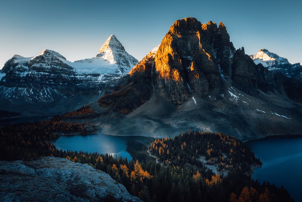 Golden Hour Mountain Lake by Jason Ma — canvas wall art