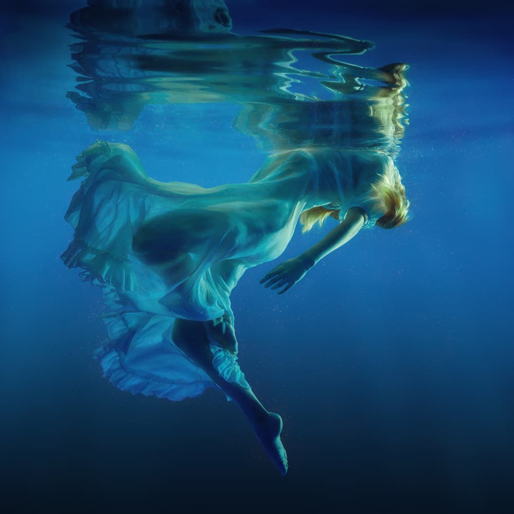 Graceful Underwater Woman by Dmitry Frizel — canvas wall art