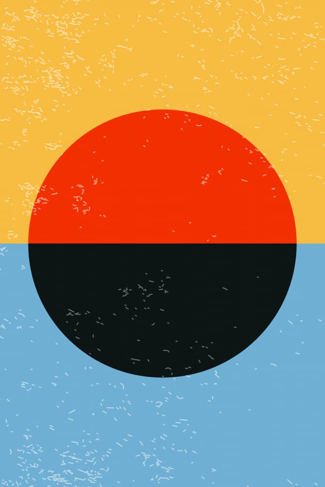 Geometric Sun Horizon by jay stanley — canvas wall art