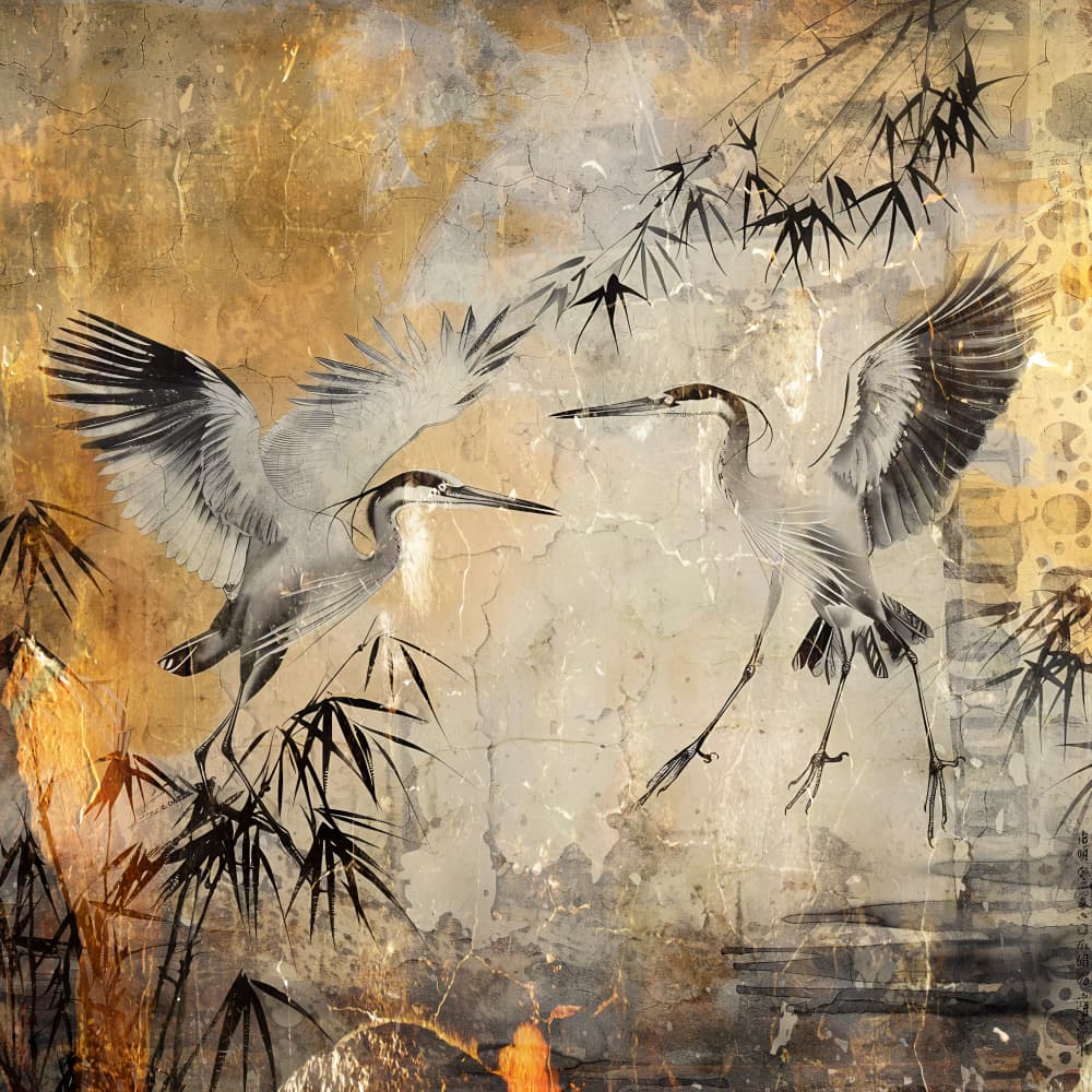 Bird Birds Animal Vintage Art Illustration Wallart 25 by Rafal Kulik — canvas wall art