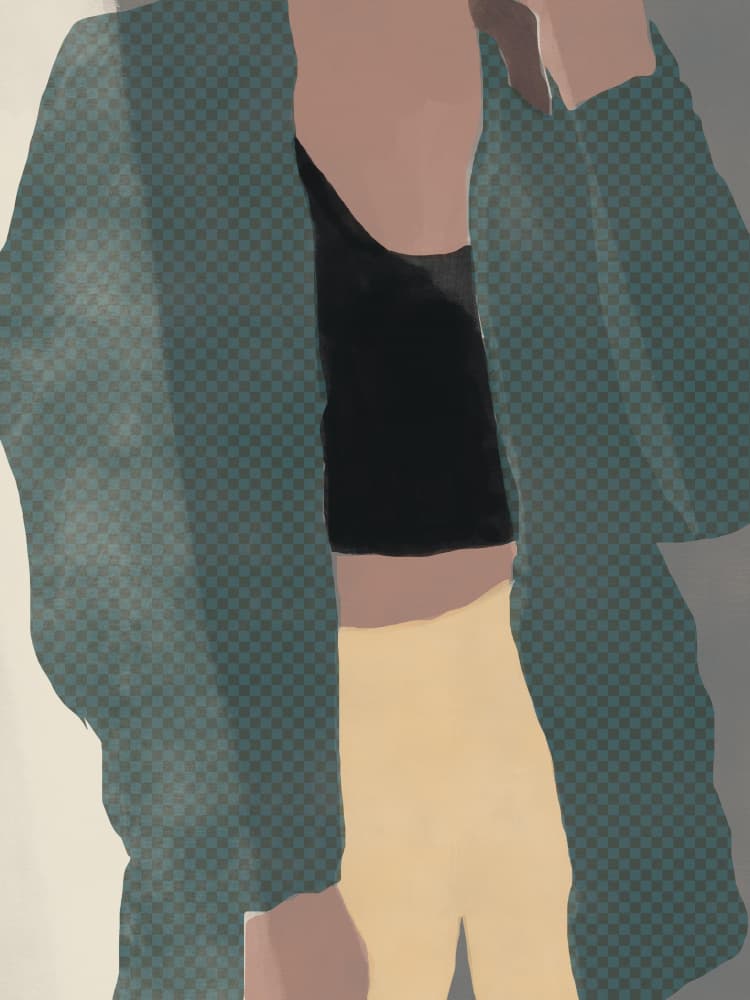 Green Shirt Style by Little Dean — canvas wall art