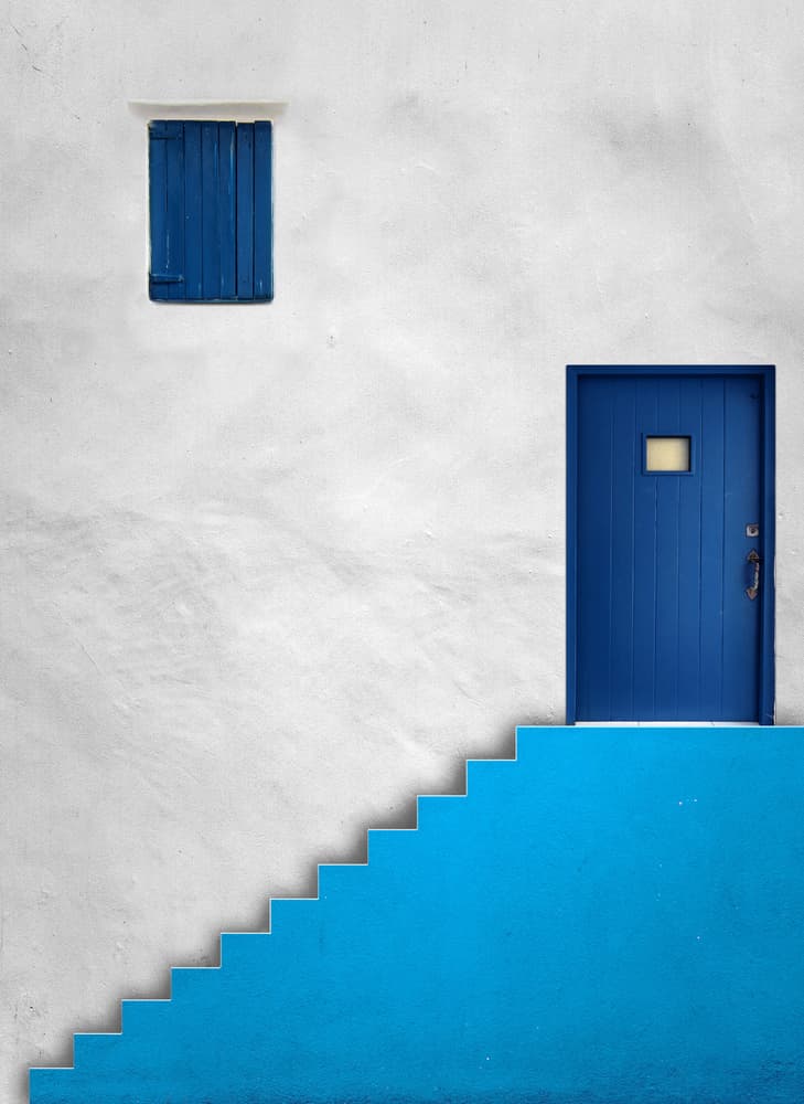 Cycladic Blue Steps by Alfonso Novillo — canvas wall art