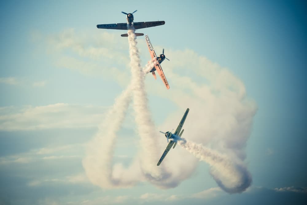 Vintage Aerobatic Flight by Vlad Cioplea — canvas wall art