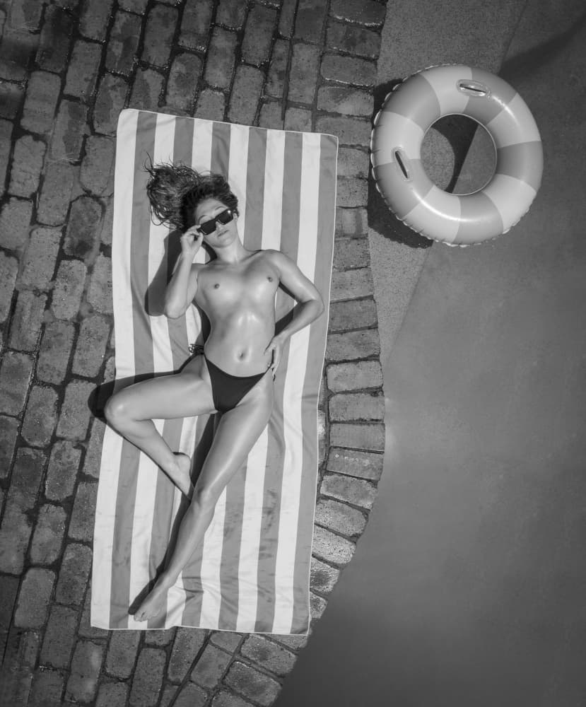 Poolside Summer Elegance by Craig Stampfli — canvas wall art